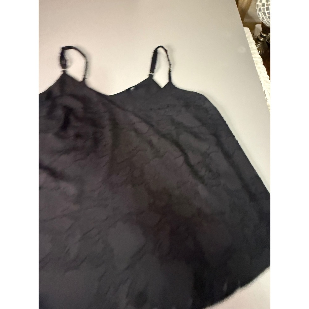Torrid Black Floral Burnout Cami Top Adjustable Straps Size 0 L XL